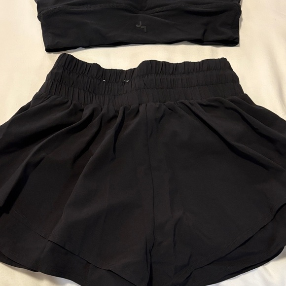 Black and White Strappy Top and Skirt/Shorts Set - Picture 6 of 8